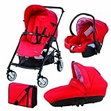 Bebeconfort - 19823860 - Poussette Trio Streety - Intense Red - Collection 2011