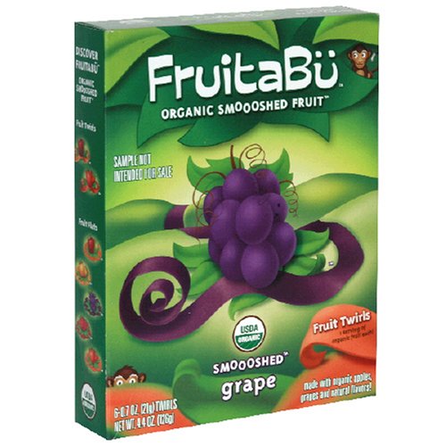Fruitabu Grape Twirls, 6-Count 4.4-Ounce Box (Pack of 12) by FruitaBu