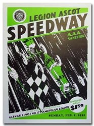 1931 Legion Ascot Speedway Poster Print
