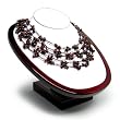 HinsonGayle "Katarina" Handwoven Five-Strand Natural Garnet and Chocolate Cultured Pearl Necklace