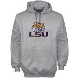 Champion LSU Tigers Ash Team Logo Powerblend Pullover Hoody Sweatshirt at Champion