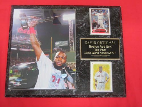 David Ortiz Boston Red Sox 2013 WORLD SERIES MVP 2 Card Collector Plaque w/8x10 Photo