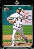 2008 Upper Deck First Edition # 19 Lenny DiNardo - Athletics - Baseball Card in Protective Screw Down Display