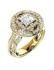 10K Yellow Gold Princess Cut Diamond Ring -- LIFETIME WARRANTY