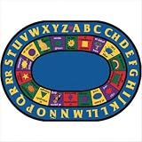 Bilingual Rug Oval 6'9'' X 9'5''