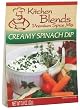 Kitchen Blends Creamy Spinach Dip Mix, 0.8-Ounce Packages (Pack of 4)