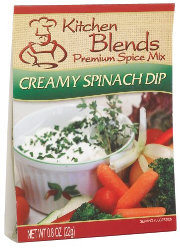 Kitchen Blends Creamy Spinach Dip Mix, 0.8-Ounce Packages (Pack of 4) by Kitchen Blends