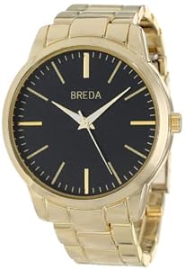 Breda Men's 1636-gold/black Grant Classic Metal Watch