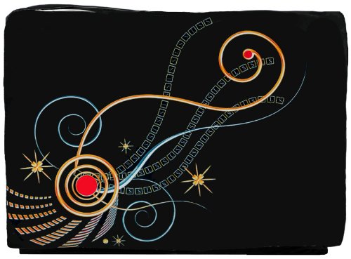 Black & Gold Abstract 15.4 inch Laptop Padded Compartment Shoulder Messenger Bag for K-Cliffs Lifestyle