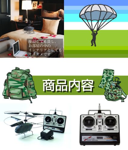 ラジコンヘリ OH-6型仕様　迷彩ボディがカッコイイ！そのまま飾ればお部屋のインテリアにも