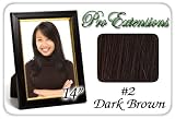 Pro Extensions, 14" x 39" #2 Dark Brown 100% Clip on in Human Hair Extensions
