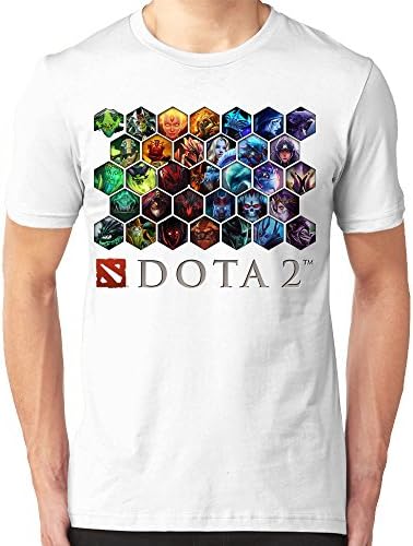 Mostee All The Heroes Dota 2 White Men's T-Shirt