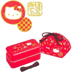 Hello Kitty luch box - can not microwave (6" long, 2.5" wide, 1.5" deep), 2 layers