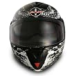 VCAN V210 Crusader Graphic Modular Helmet (Black, Large)
