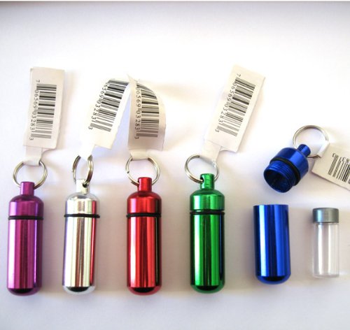Small Pill/ID Holder Keychain (Assorted Colors)