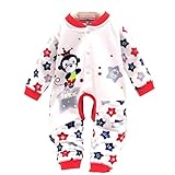 Tonsee ベビー ロンパース 可愛い ジャンプスーツ お着替え簡単 出産祝い ボディースーツ (59/0-3ヶ月, レッド)