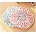 Dealglad New 3Pcs Fashion Lovely Thicken Elastic Waterproof Plastic PVC Bathing Shower Cosmetic Care Hair Cap Hat (Pink)