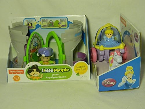 Fisher Price Little People Jester and Disney Cinderella Coach