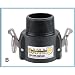 Banjo 125B Polypropylene Cam & Groove Fitting, 1-1/4" Female Coupler x NPT Male