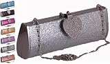 Garbo Womens Prom Wedding Bridal Party Evening Clutch Bag Silver