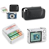 Fujifilm Finepix A805 Blue Camera Bundle (8.3 Mp Digital Camera, Leather Case, 2 Batteries, & Charger)
