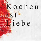 Produkt-Bild: Serviette Poesie et table 'Kochen ist Liebe' von R&auml;der