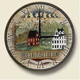 No Place Like Home Country Rustic Wall Clock