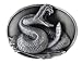 Coiled Rattlesnake Pewter Belt Buckle
