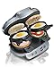 Hamilton Beach 040094923793 25490A Dual Breakfast Sandwich Maker, Double w/Timer, Silver