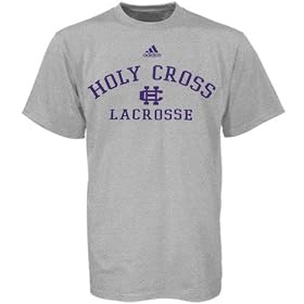 adidas Holy Cross Crusaders Ash Lacrosse Practice T-shirt