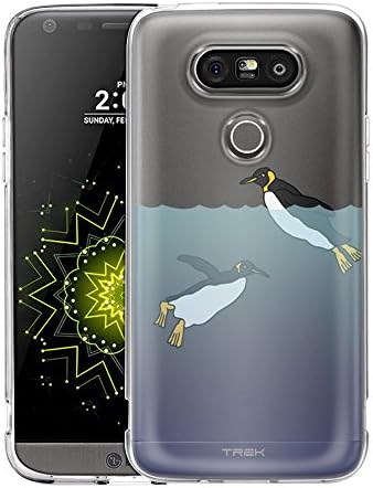 LG G5 Case, Slim Fit Snap On Cover by Trek Penguin Play Clear Case
