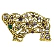 Gold Plated And Purple Elephant Animal Brooches Pin