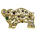 Pugster Gold Plated And Purple Elephant Animal Brooches Pin