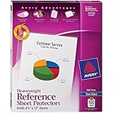 Avery 74102 Top loading non-glare poly sheet protectors, heavy, 100 per box