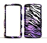 Purple Zebra Strips Snap on Hard Skin Faceplate Phone Shield Cover Case for ....