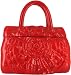 Ceramic Hand Painted Red Flower Handbag Cookie Jar