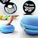 BestTopc Carrying Pocket Storage Canvas Earphone Case for Earphone MP3 Light Blue