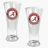 Alabama Crimson Tide 2 Piece 19 oz Pilsner Glass Set