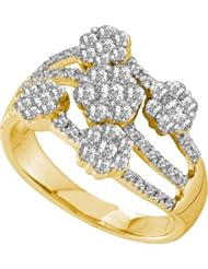 1.00CTW DIAMOND FLOWER RING
