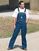 Walls Rigid Denim Zip Fly Bib Overalls 38X32