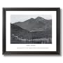Ansel Adams Rocky Mountain B/W Photo Picture Black Framed Art Print