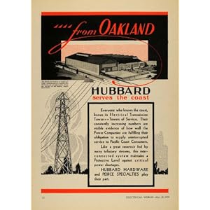1930 Ad Hubbard & Co. Hardware Pierce Specialties Plant - Original Print Ad