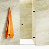 VIGO VG6073ARBCL30 Tempo 30 to 30.5-in. Adjustable Frameless Shower Door with .3125-in. Clear Glass and Antique Rubbed Bronze Hardware