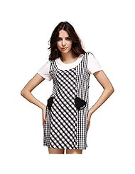 Cotton Plaid Print  Dress