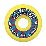 Bullet Church Glass Retro Yellow 95a Skateboard Wheel, 60 - mm