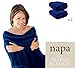 Napa Cozy Warm Microplush Fleece Oversized Sleeved Blanket with Front Pockets Adult Sofa Throw Robe, Cobalt Blue - 2 Packs