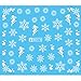 Tinksky Nail Art Stickers Christmas Snow Nail Art Stickers Decals Decoration Snowflake Design,Pack of 5