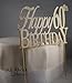 All About Details Happy 60th Birthday Cake Topper,1pc, 60th Birthday, Cake Decoration, Party Decor (Gold)