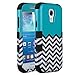 Galaxy S4 Mini Case, ULAK Hybrid (Hard Plastic Shell + Soft Silicone) Protective Rubber Rugged Hard Case for Samsung Galaxy S4 Mini i9190/i9192/i9195 (Follow the Sky/Black)