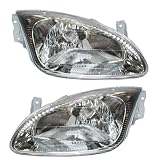 1999-2000 Hyundai Elantra Headlights Headlamps Head Lights Lamps Pair Set: Left... by Aftermarket